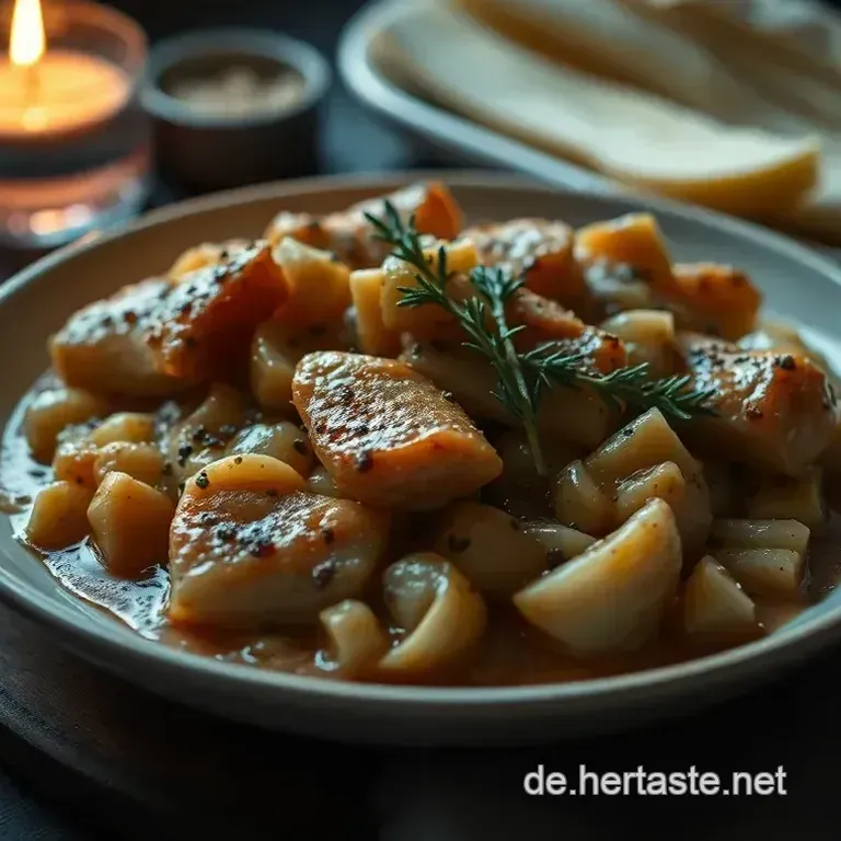 Karamellisierte G&auml;nsebrust mit Apfelrotkohl und Kartoffelkn&ouml;deln