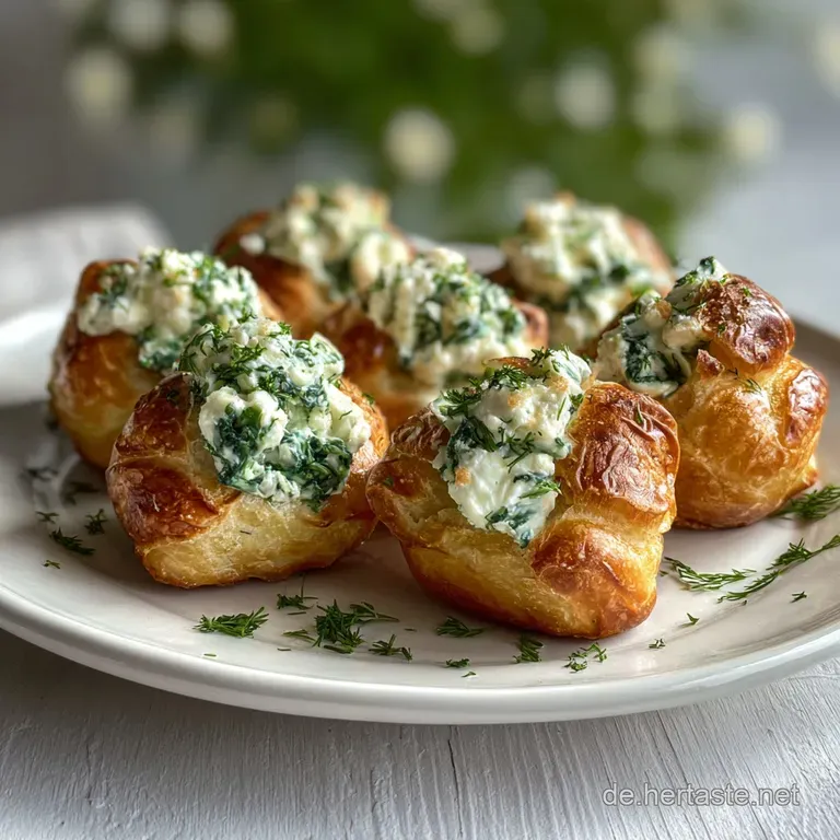 Kartoffeltaschen mit Spinat-Frischk&auml;se: Samtig Cremig
