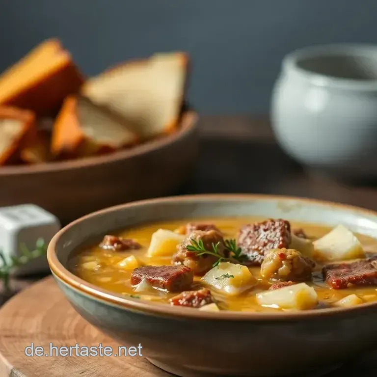 K&auml;se-Hackfleisch-Lauchsuppe