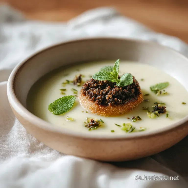 K&auml;se-Lauch-Suppe mit Hackfleisch