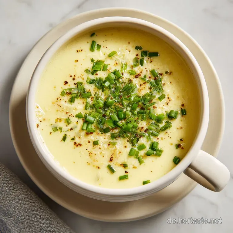 Herzhafte K&auml;se-Lauch-Suppe mit Hackfleisch