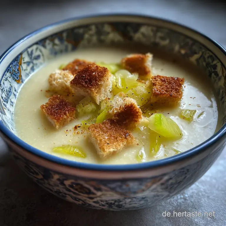 Vegetarische K&auml;se-Lauch-Suppe: W&uuml;rzig Cremig