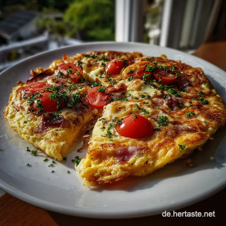 Low Carb Keto PizzaOmelett einfach schnell zubereiten