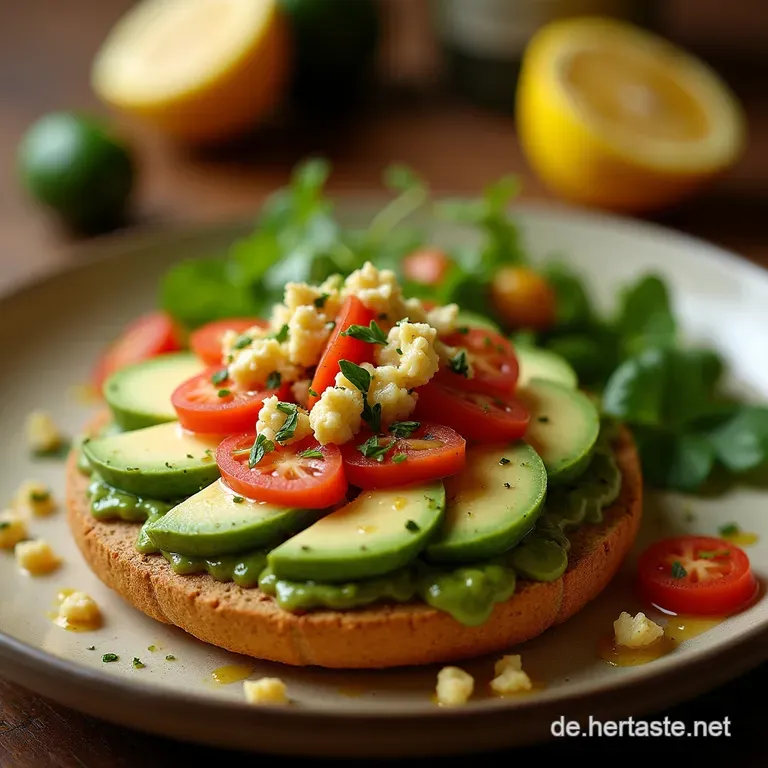 Der Mittelmeerkick Mediterraner Kichererbsenfetaavocadosalat Mit Zitronenkr&auml;uterdressing presentation