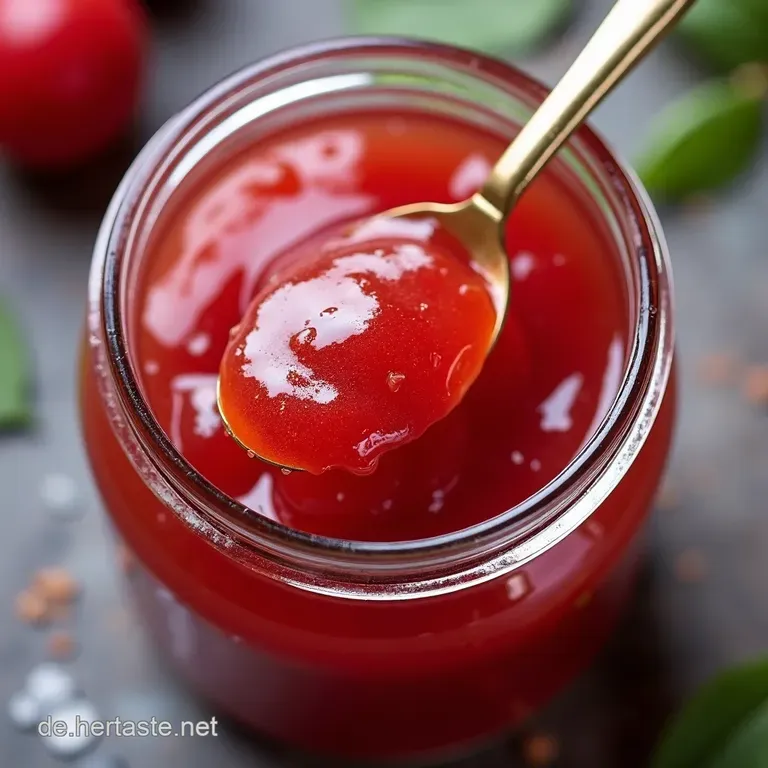 Klassische Kirschmarmelade Tiefrot und fruchtig dank 21 Trick