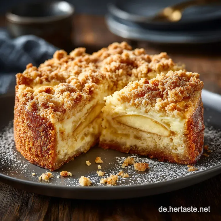 Saftiger Apfelkuchen Mit Extra Knusprigen Butterstreuseln Omas Liebling presentation