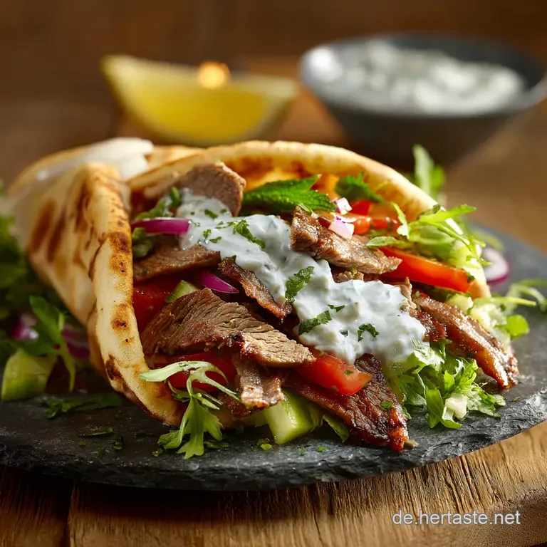 Klassisches Gyros in cremiger MetaxaSauce Perfekt &uuml;berbacken