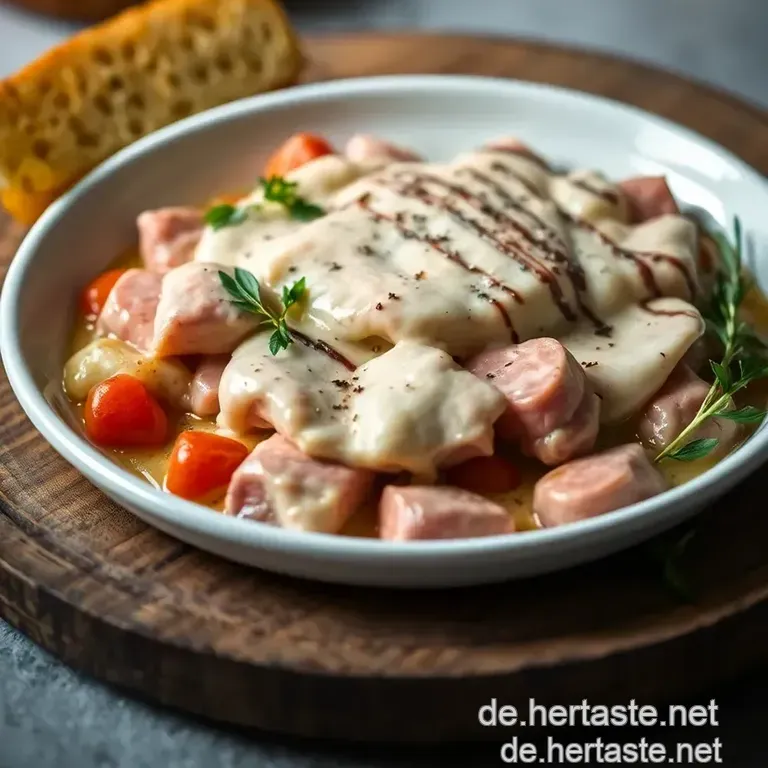 Klassisches Vitello Tonnato &ndash; Kaltes Kalbfleisch Mit Cremiger Thunfischsauce presentation
