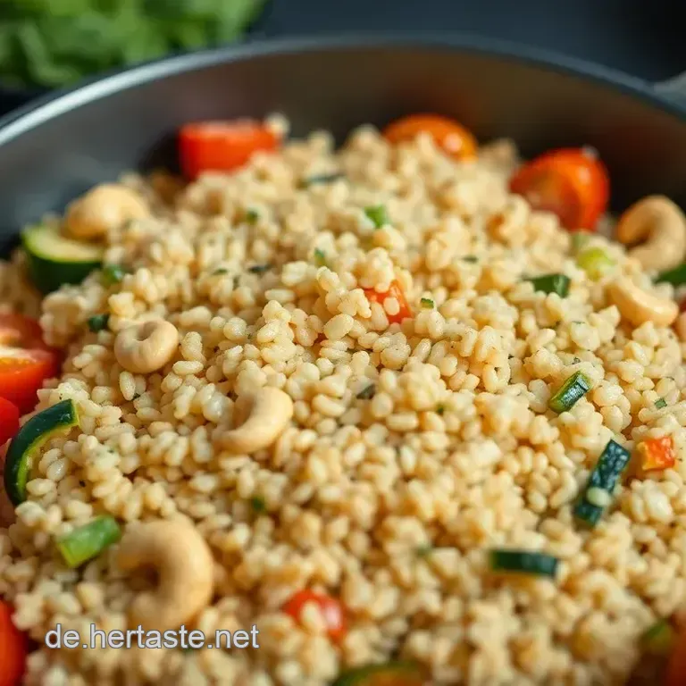 Knackige Quinoa-Pfanne mit orientalischem Kick