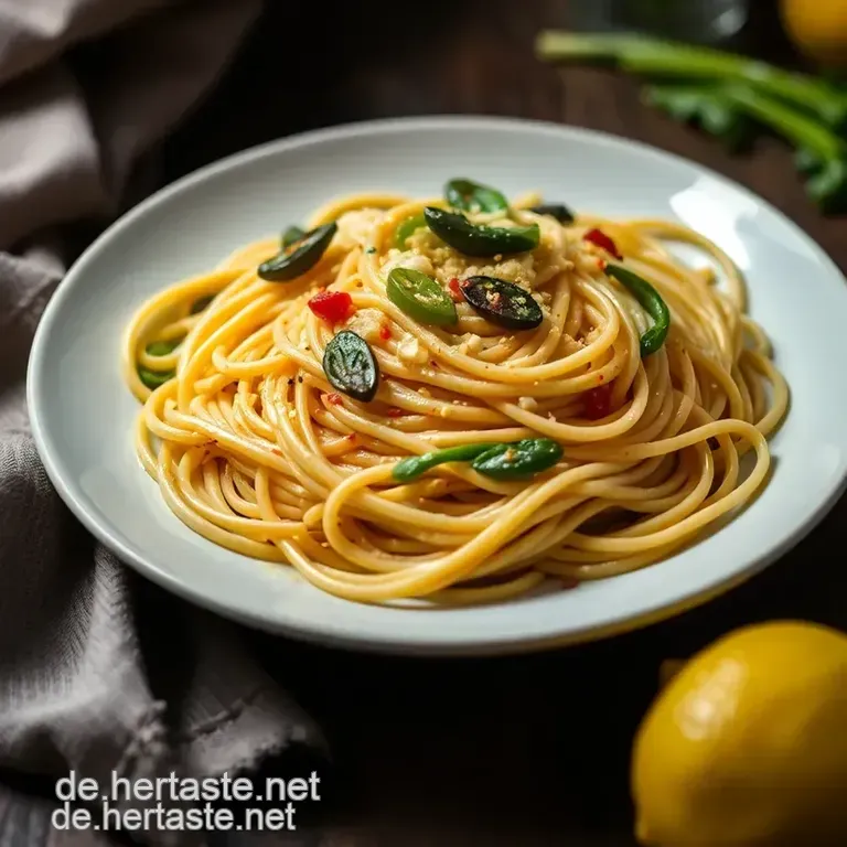 Knoblauch Spaghetti Mit Garnelen &ndash; Ein Mediterranes Fest Auf Dem Teller presentation