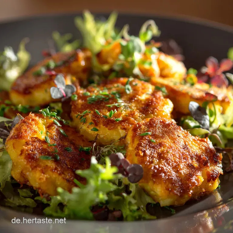 Knusprige Low Carb Blumenkohl K&auml;se Nuggets Mit Cremigem Kern Und Parmesanmantel presentation