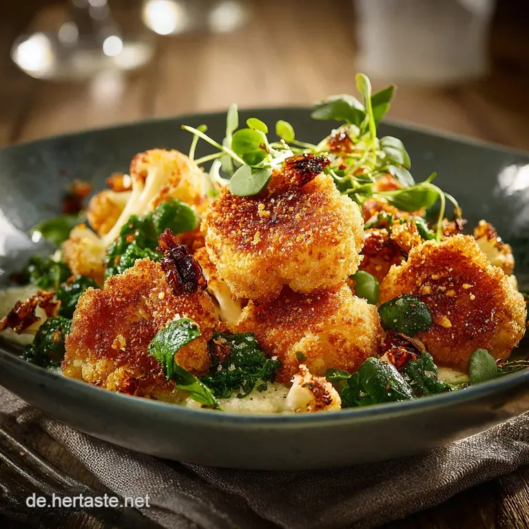 Knusprige Low Carb Blumenkohl K&auml;se Nuggets mit cremigem Kern und ParmesanMantel