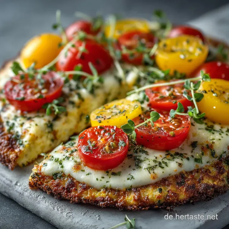 Low Carb Pizza: Knusprige Mandel-K&auml;se-Kruste presentation