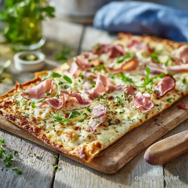 Low Carb Flammkuchen Els&auml;sser Art Der knusprige Knaller ohne Mehl