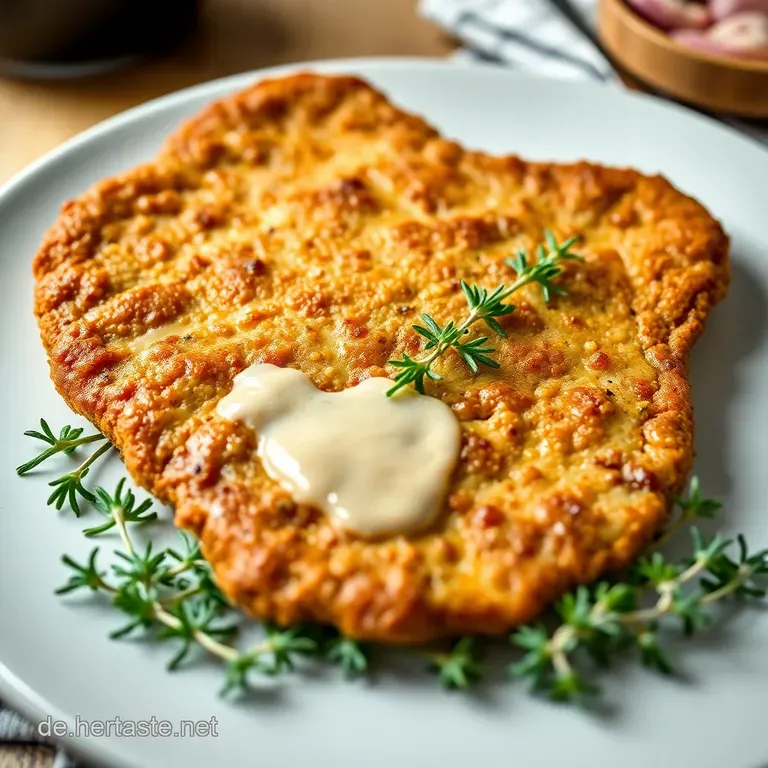 Knuspriges Putenschnitzel Wiener Art presentation
