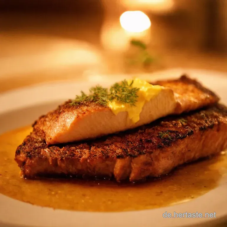 Knuspriges Zanderfilet Auf Der Haut Gebraten Mit Zitronen-Butter-Sauce presentation