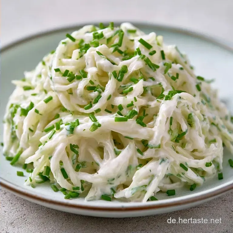 Kohlrabisalat mit Joghurt und Apfel