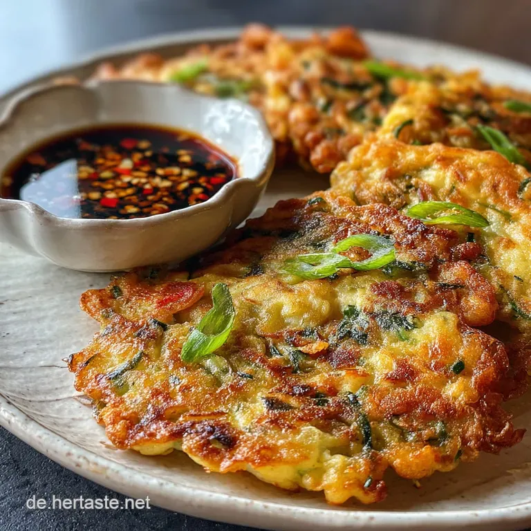 Koreanische Pfannkuchen: Au&szlig;en Splitternd Knusprig