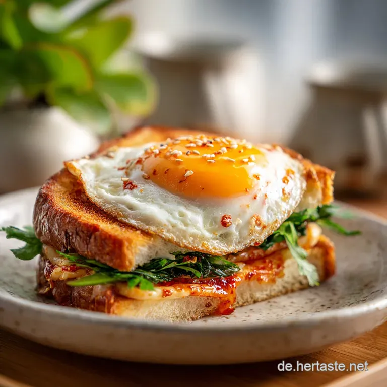 Koreanisches Eggdrop Sandwich: Wolkenweiches Ei