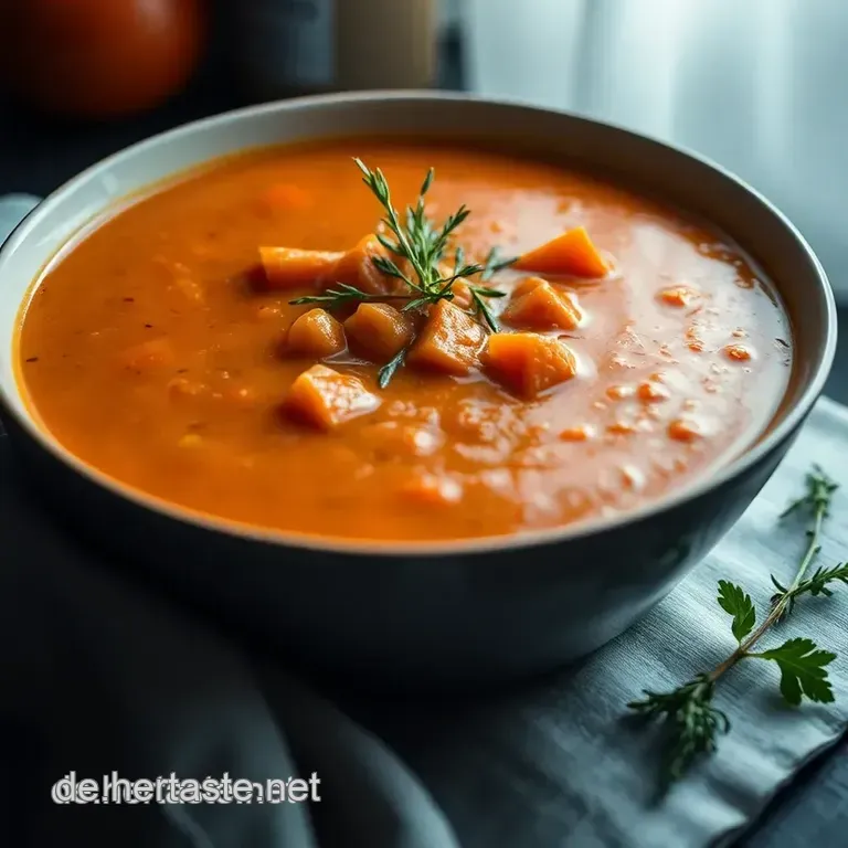 K&ouml;stliche Italienische Tomatensuppe - Ein Genuss Aus Passierten Tomaten presentation