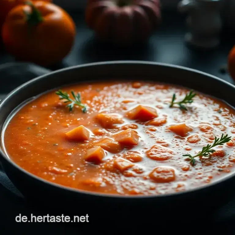 K&ouml;stliche italienische Tomatensuppe - Ein Genuss aus passierten Tomaten
