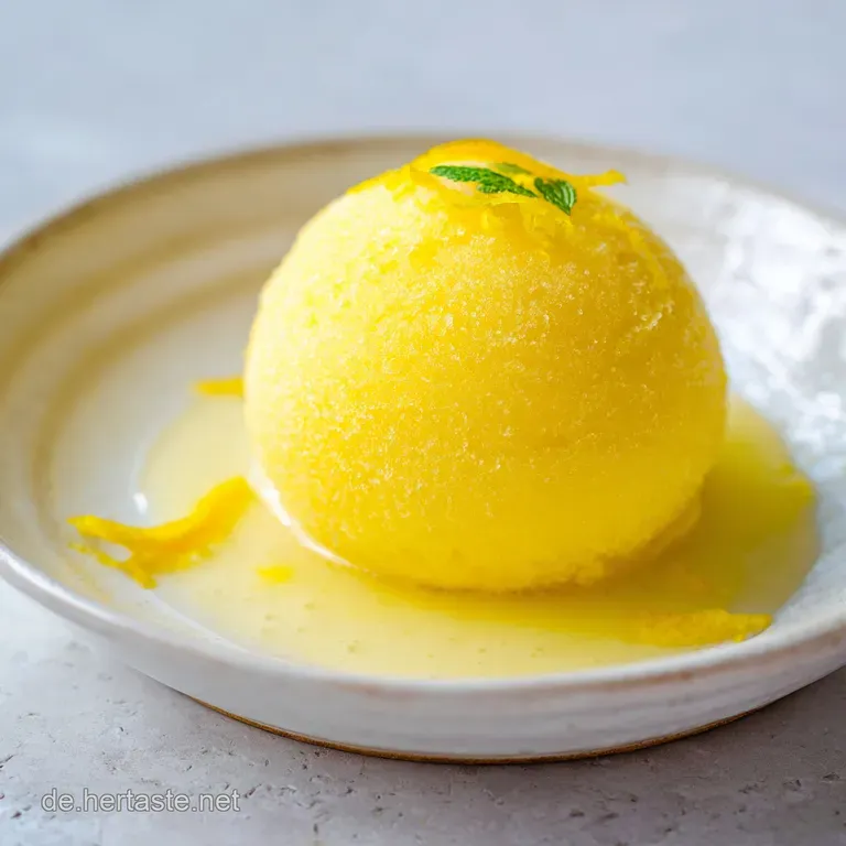 Zitronen Sorbet: Samtig und Kristallfrei