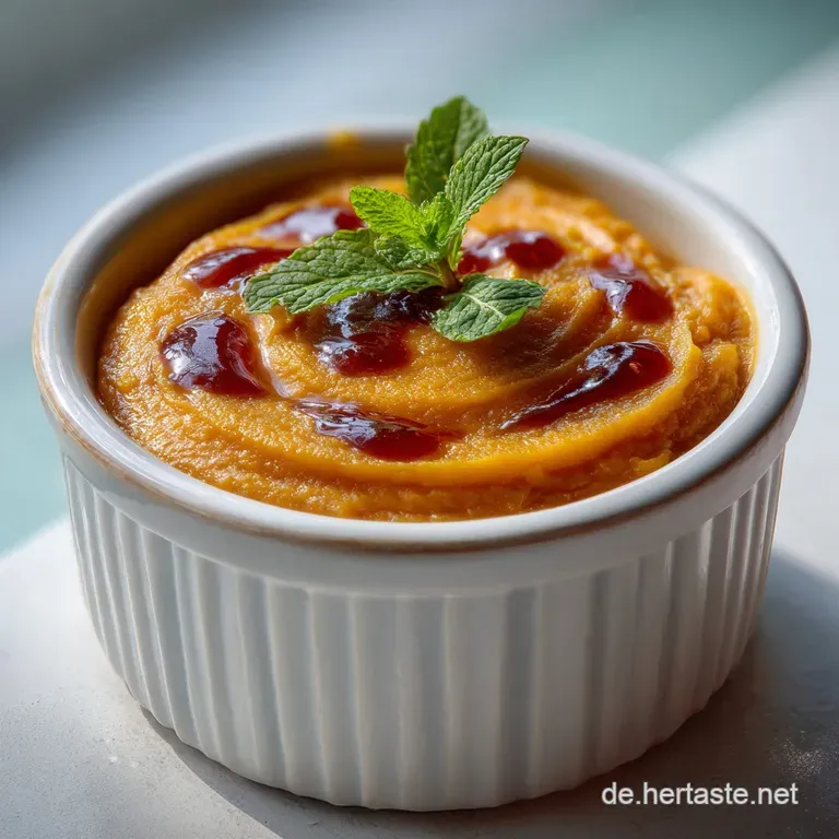 K&uuml;rbis-Sellerie-P&uuml;ree mit fruchtiger Sauce