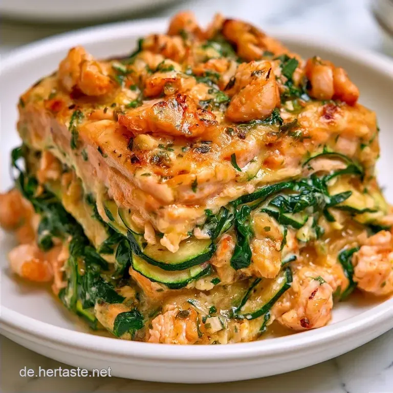 Lachs-Zucchini-Lasagne mit Spinat