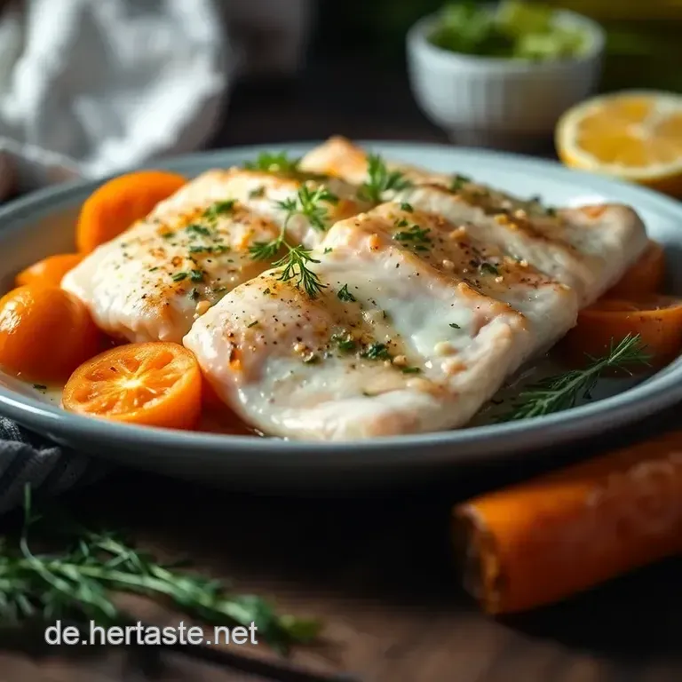 Lachsfilet Im Honig-Senkraut-Marinade Mit Ger&ouml;stetem Gem&uuml;se presentation