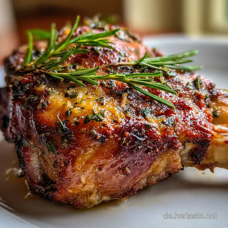 Elegant slice of tender lamb with golden, crispy skin. Served with roasted potatoes and carrots, glistening with savory he...