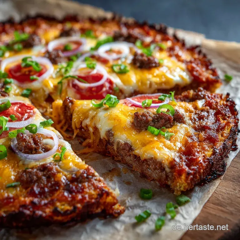Low Carb Cheeseburgerpizza: Das Herzhafte Keto-Rezept Mit Fathead Dough presentation
