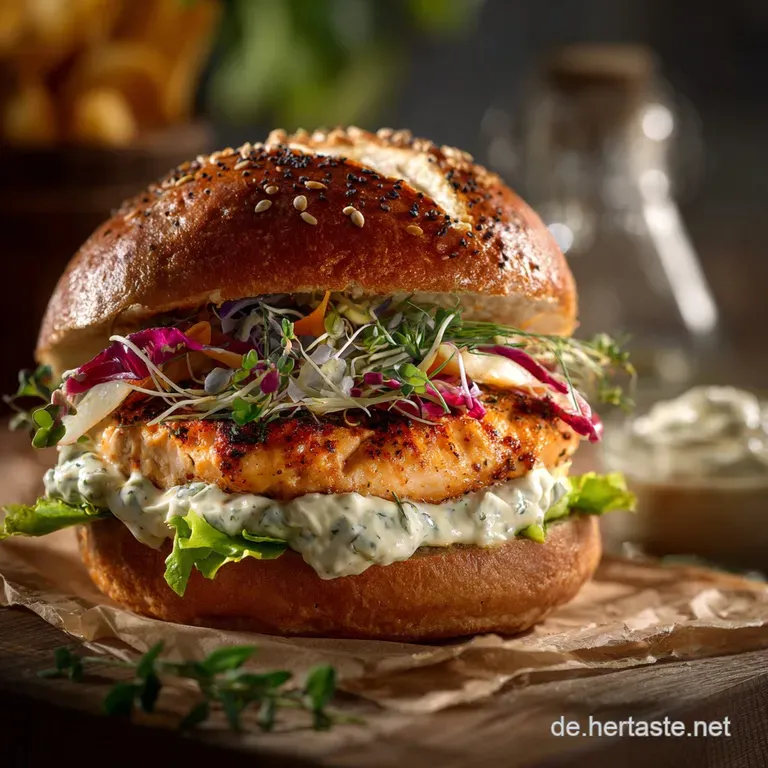 Low Carb Chickenburger Salat mit Saftigen H&auml;hnchenPatties und RauchAioli