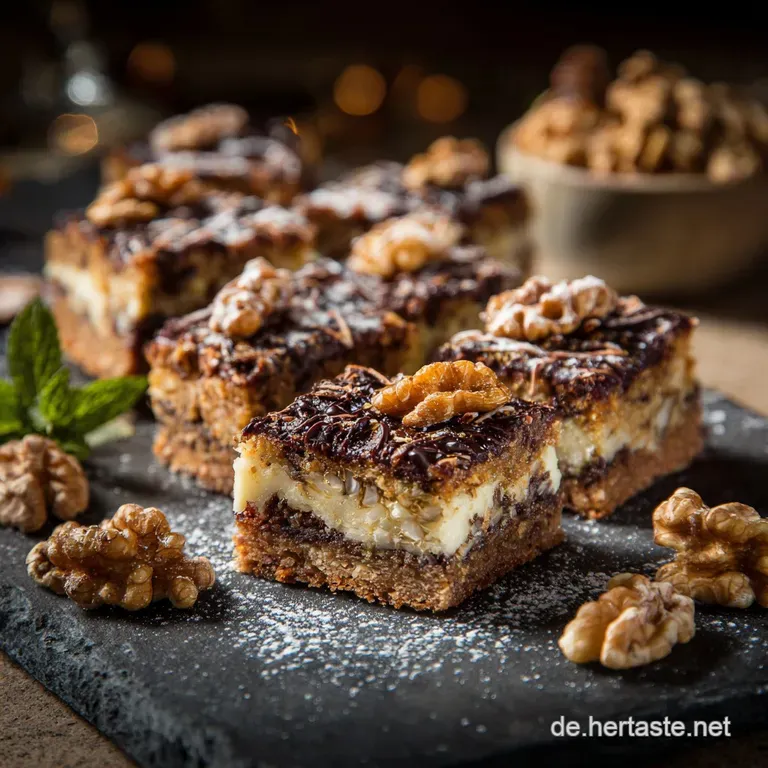 Low Carb Nussecken mit Waln&uuml;ssen: Der Klassiker gesund und figurbewusst neu interpretiert.