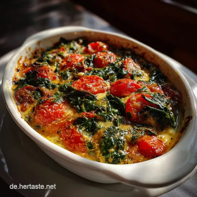 Low Carb Spinat Tomaten Auflauf Einfacher Spinat T: Cremig presentation