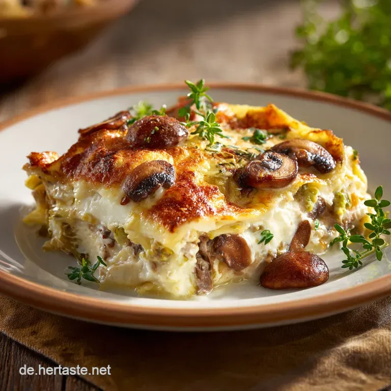 Low Carb Wirsinglasagne Mit Pilzrahmf&uuml;llung Herzhaft Unwiderstehlich Cremig. presentation