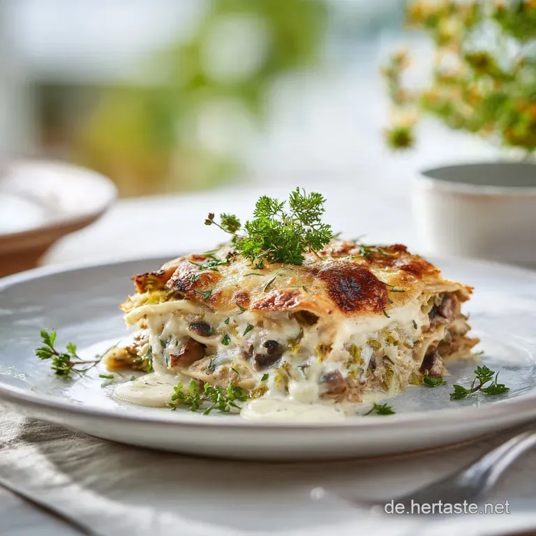 Low Carb Wirsinglasagne mit Pilzrahmf&uuml;llung Herzhaft unwiderstehlich cremig.