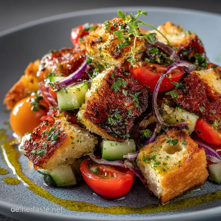 Der italienische Sommerhit Herzhafter Mediterraner Brotsalat Panzanella Art