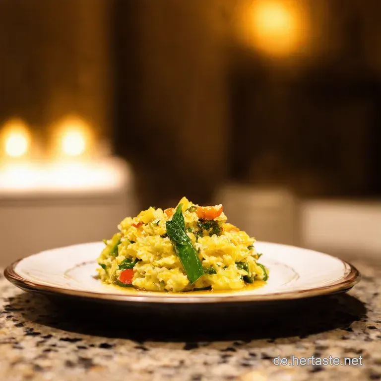 Mediterraner Gem&uuml;sereis Mit Feta Und Kr&auml;utern Sonnenschein Auf Dem Teller presentation