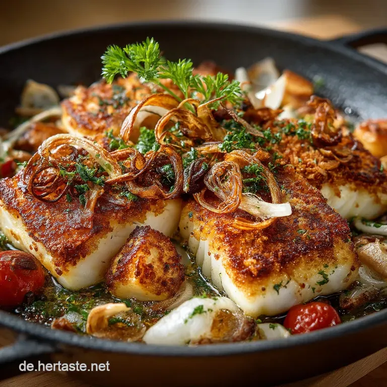 Sonnengek&uuml;sster Kabeljau Mediterrane Kr&auml;uterbackfisch mit knusprigem PankoTopping