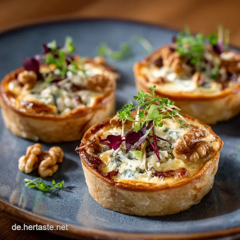 MiniQuiche mit Gorgonzola Birnen und Waln&uuml;ssen: Herzhaft cremig und elegant