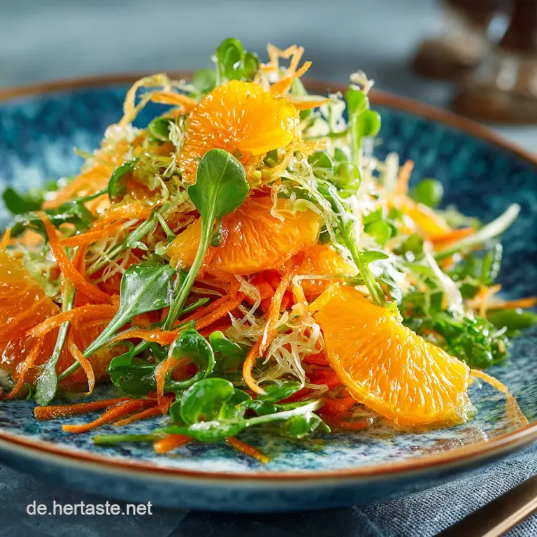 M&ouml;hrensalat mit Orangensaft Dressing: Der gesunde Sommersalat mit Biss