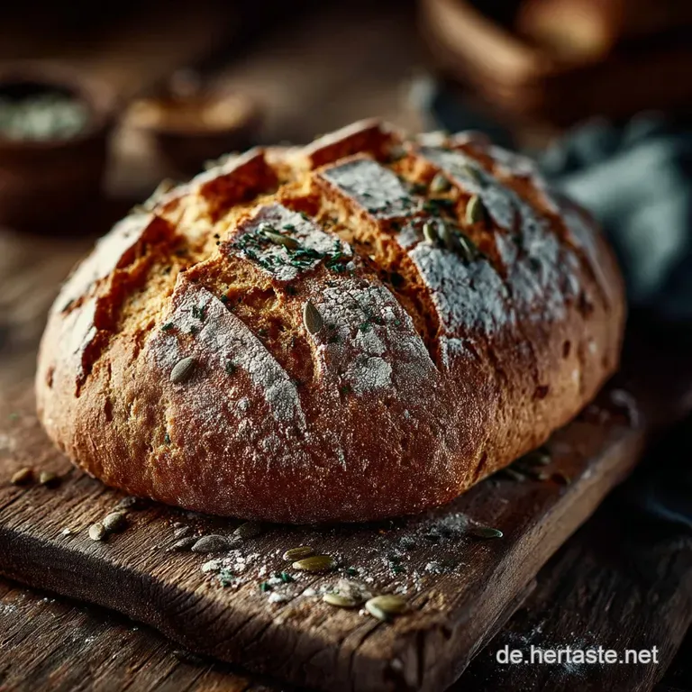 Das M&uuml;helose Dinkelbrot Rustikaler Laib ohne Kneten und Vorheizen