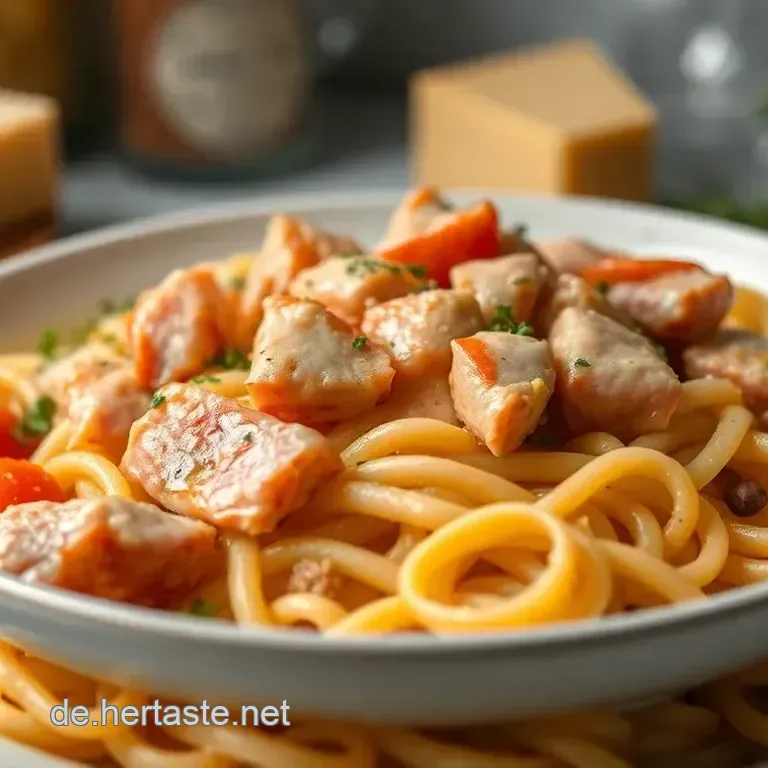 Nudel-Lachs-Auflauf mit cremiger Senf-Sauce