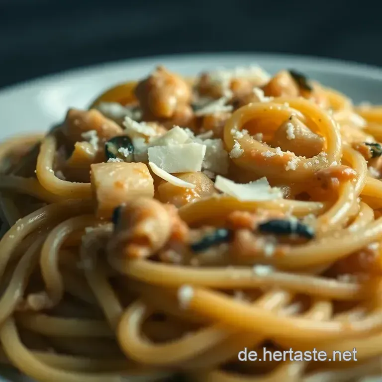 Nudeln mit Brokkoli in Knoblauch-K&auml;se-Sauce