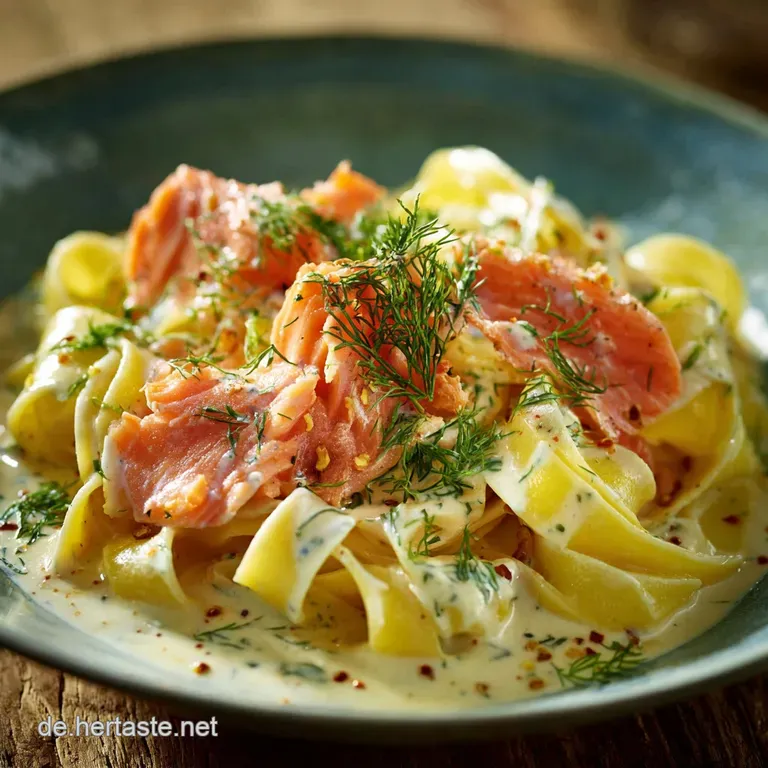 Nudeln Mit Lachs in Sahnesauce Der Schnelle Cremige Klassiker Mit Tagliatelle presentation