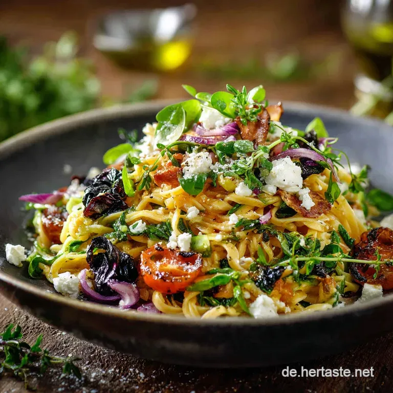 Sommerlicher ZoodelSalat mit cremigem Kr&auml;uterFetaDressing