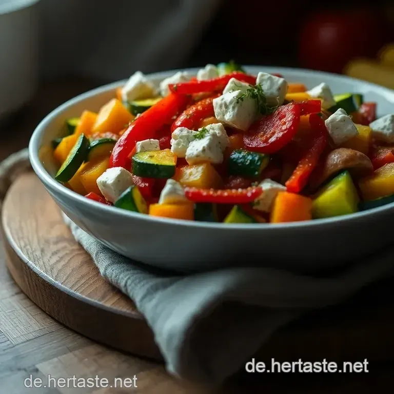 Ofengem&uuml;se Mit Feta &ndash; Ein Buntes Gem&uuml;sefest Aus Dem Ofen presentation