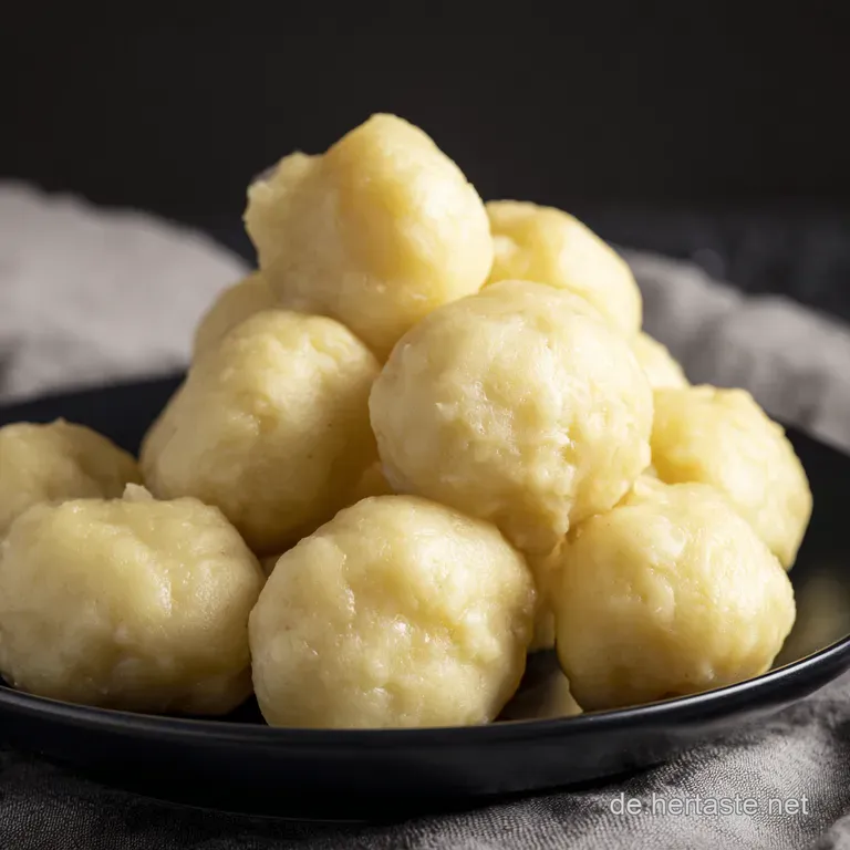 Omas Kartoffelgl&uuml;ck: Goldene Kl&ouml;&szlig;e Aus Gekochten Kartoffeln presentation