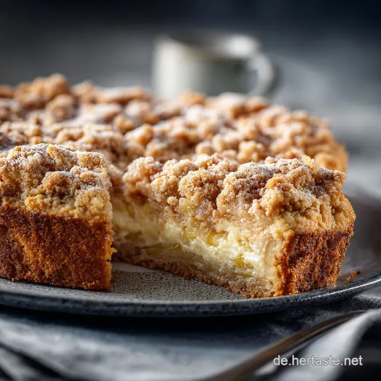 Omas Goldst&uuml;ck Der Saftige Rhabarberstreuselkuchen Vom Blech presentation