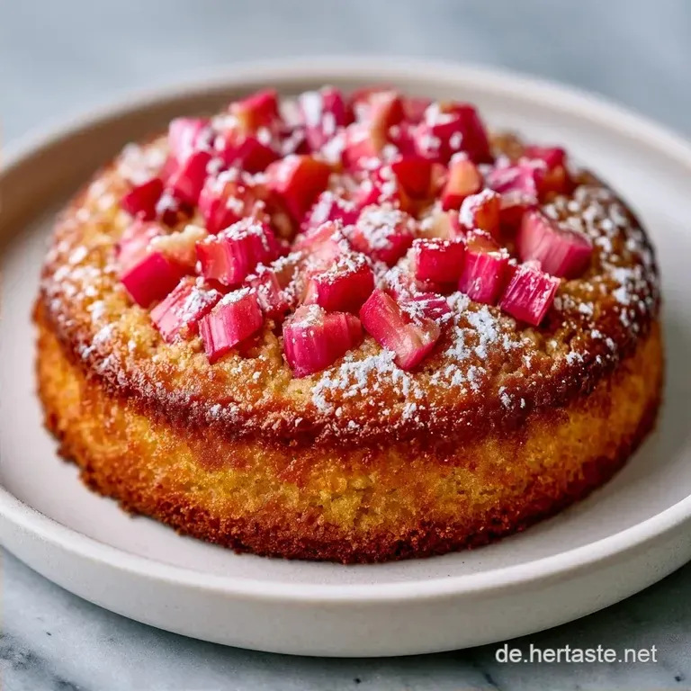 Omas Traditioneller Rhabarberkuchen: Samtig